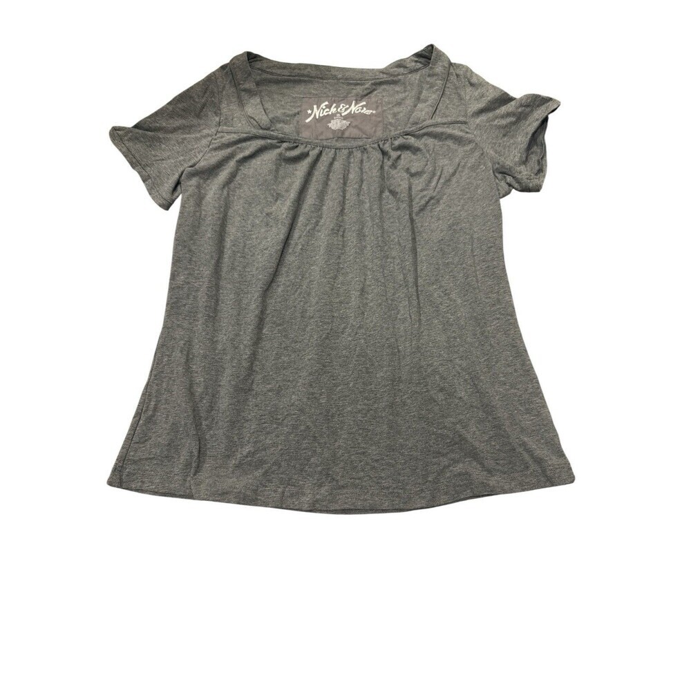 Nick & Nora Gray Short Sleeve Sleep Tee Top XXL Soft Stretch Lounge